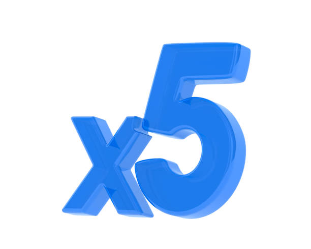 istock Blue x5 symbol on white background. Isolated 3d illustration 2176315106
