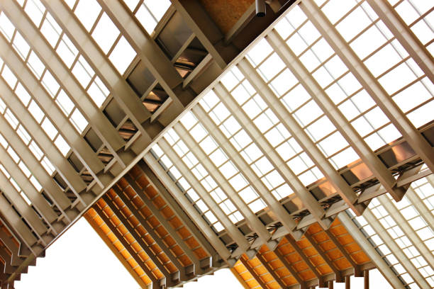 steel structure roof beam goemetric shape abstract pattern minimal style