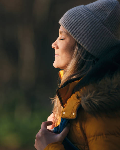 istock Young female hiker enjoying in the sunlight in nature. 2176321367