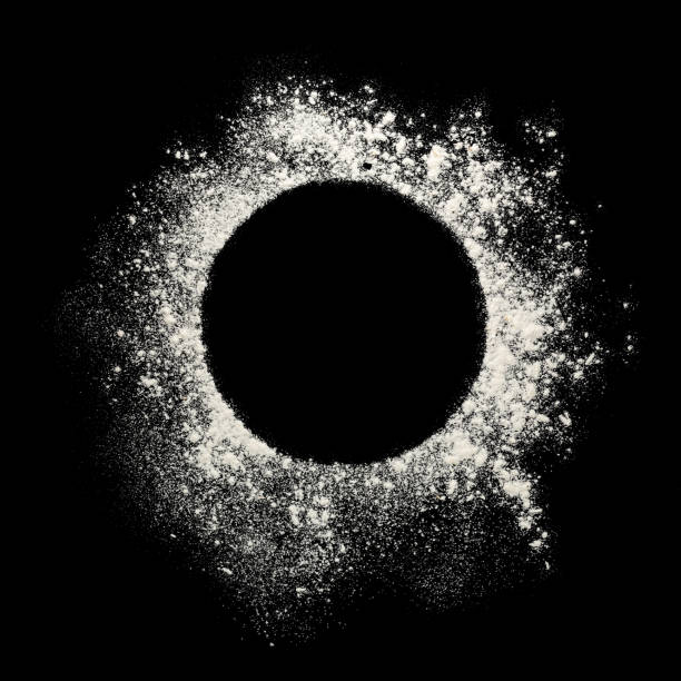 istock White powder isolated on a black background. 2176328975