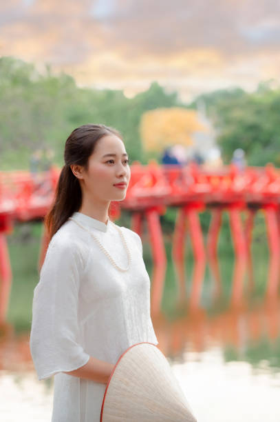 istock Vietnamese woman and landmark 2176334365