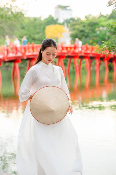 istock Vietnamese woman and landmark 2176334480