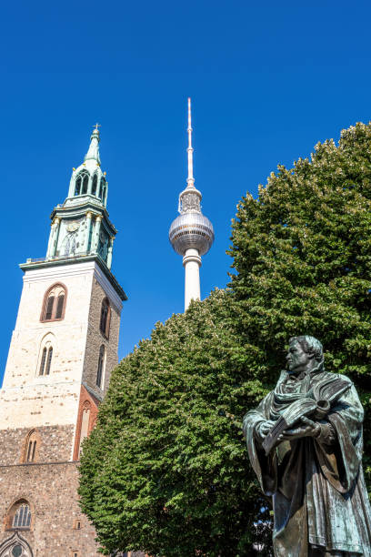 istock The Marienkirche and the famous TV Tower 2176335038