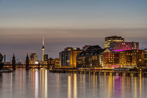 istock The Oberbaum bridge and the TV Tower in Berlin at twilight 2176335062