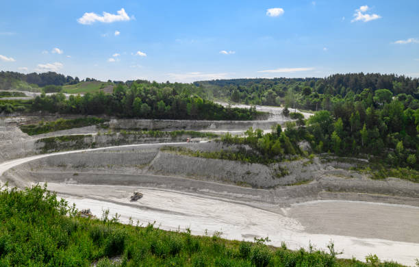 istock Open pit chalk mine in Poland, magical Podlasie 2176335267