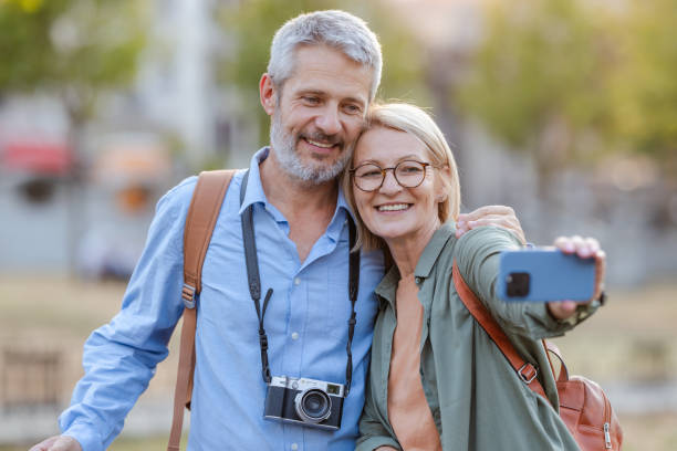 istock Senior couple on a joyful urban exploration 2176337474