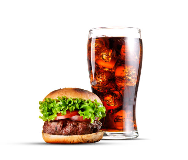 istock A classic combination of a cola and hamburger 2176342743