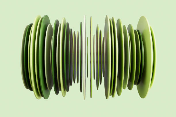 istock Sustainability concept with connecting green color circle shapes, 2176355748