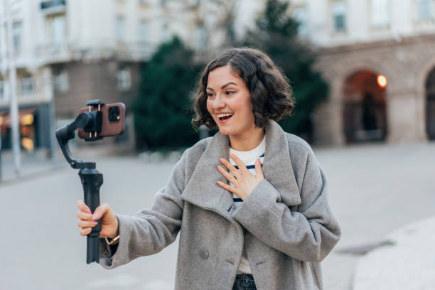 istock Female Influencer making video content for her vlog 2176357974