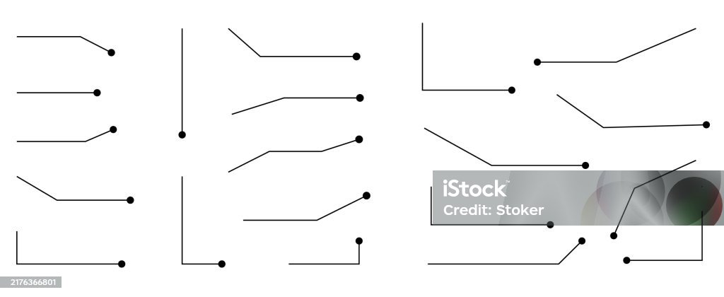 Callouts Board Callouts Titles Set Digital Callouts Line Callout Label Set Stock ...
