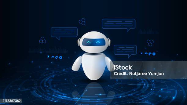 Faq Bot Editable Background Artificial Intelligence Chat Bot Concept Abstract Digital Technology ...