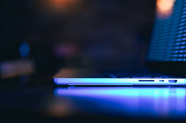 istock close up of computer part at night. 2176370684