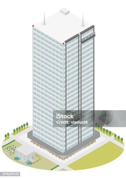 Exploded Isometric Tower Isometric Image Of A Tower Apartment Building Undergoing Repairs Stock ...