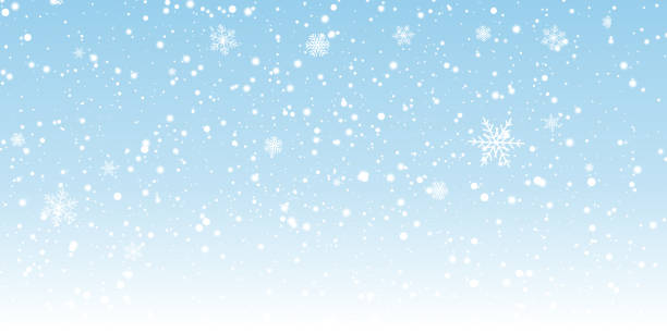 Christmas banner with a falling snowflakes design