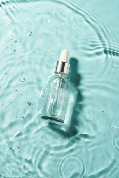 istock Serum bottle in the water with waves. 2176392110