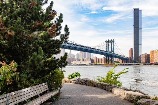 istock DUMBO Park View with Manhattan Bridge on a Summer Day 2176403373