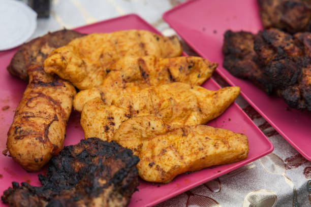 baked chicken legs on a plate