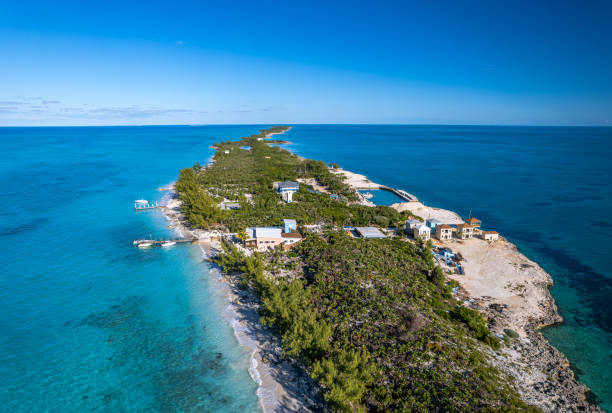 istock The drone panoramic view of Rose island, Bahamas. 2176414081