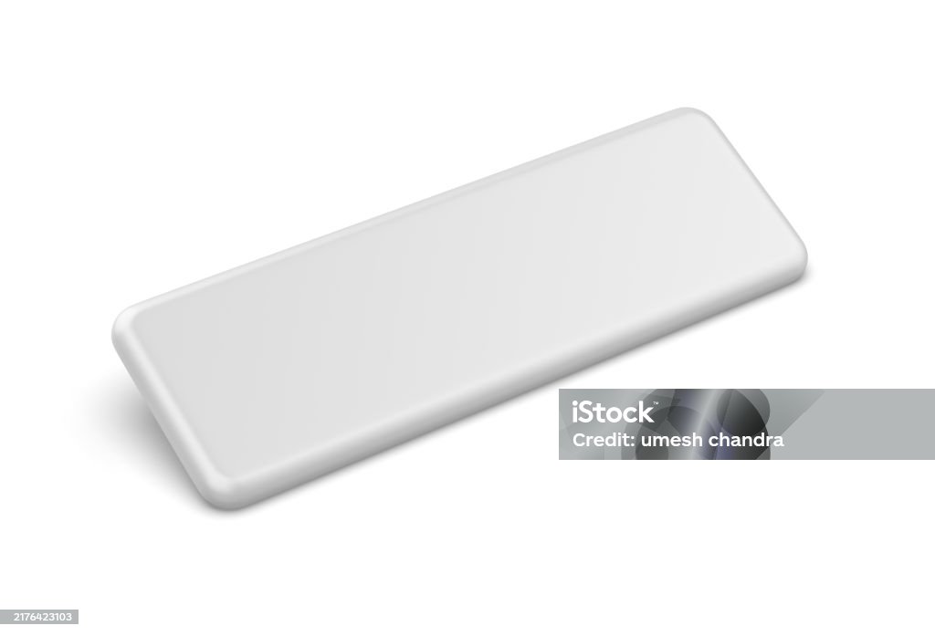 Blank Rectangular Badge Pin Brooch Template Stock Photo - Download ...