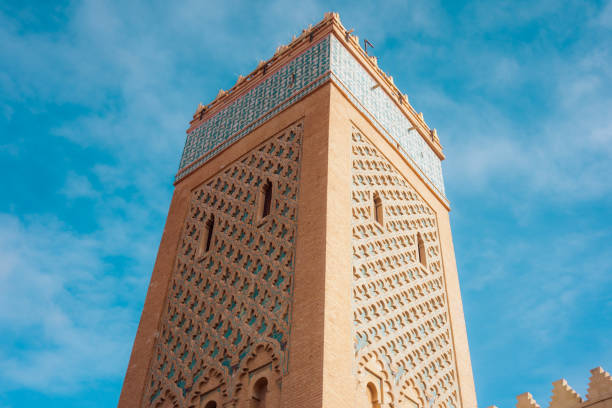 Mosque tower, a stunning landmark of Marrakesh. This video captures the beauty of the mosque and the vibrant streets of the old town, showcasing the rich architectural heritage of Morocco
