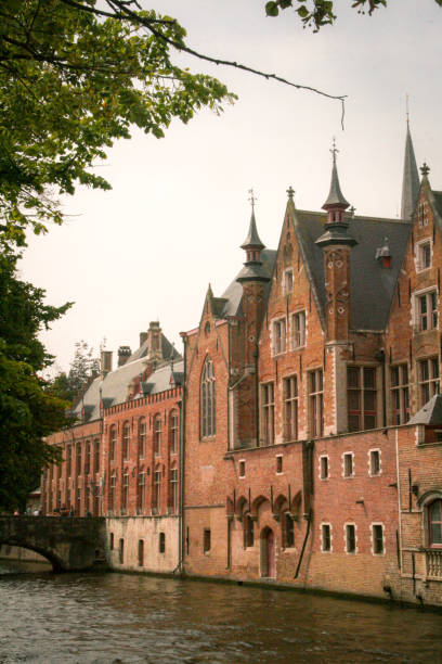 istock Bright red brick buildings in Belgium 2176428356