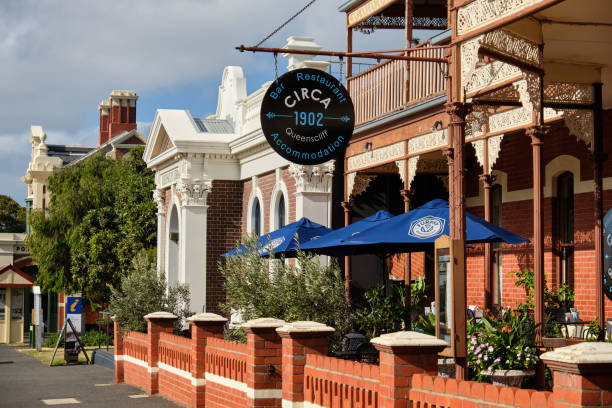 Heritage library and Circa 1902 restaurant and wine bar on Hesse Street - Queenscliff, Victoria, Australia