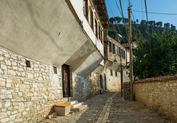 istock House With Half-Timbered Jettying Overhang in Berat, Albania 2176432124
