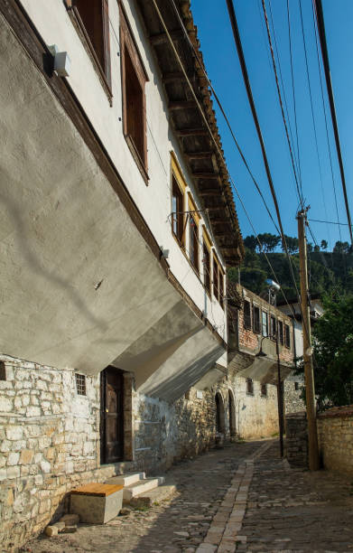 istock House With Half-Timbered Jettying Overhang in Berat, Albania 2176432135