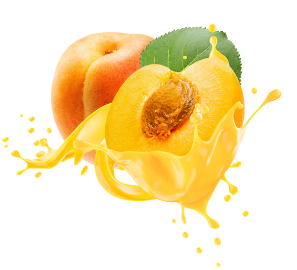 istock apricots in juice splash isolated on a white background 2176435552