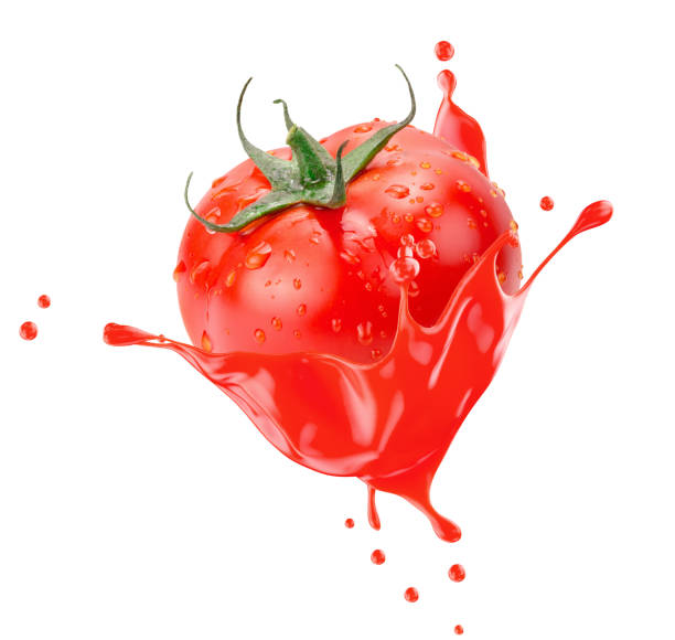 istock red tomato in juice splash isolated on a white background 2176435560