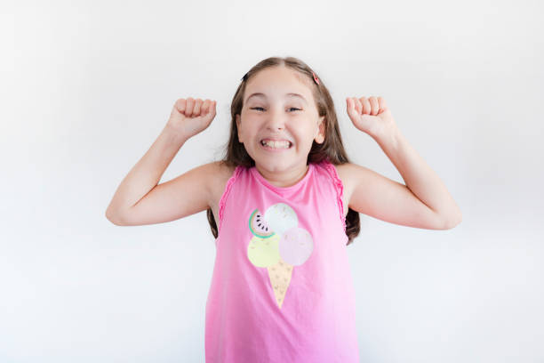 A young girl with unbridled enthusiasm.