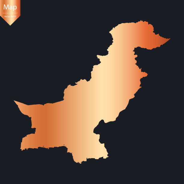 istock Abstract - High Detailed Copper Map of Pakistan. 2176452864