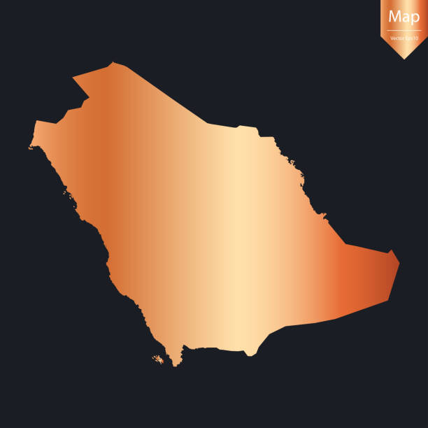istock Abstract - High Detailed Copper Map of Saudi Arabia. 2176453161