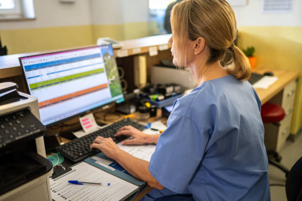 istock Caucasian Female Receptionist Working at Veterinary Clinic 2176459151