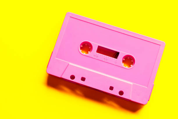 istock Retro 1980’s Neon Pink Cassette Tape 2176460328