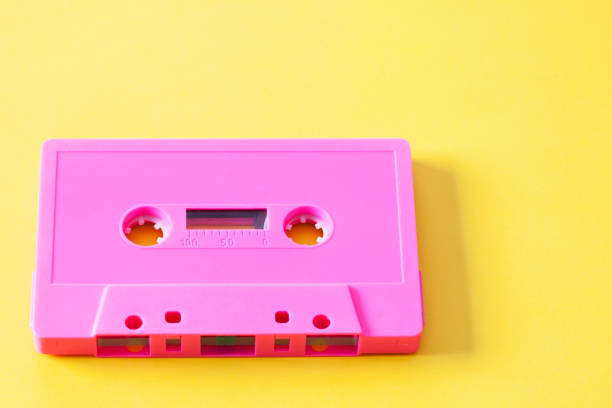 istock Retro 1980’s Neon Pink Cassette Tape 2176460393