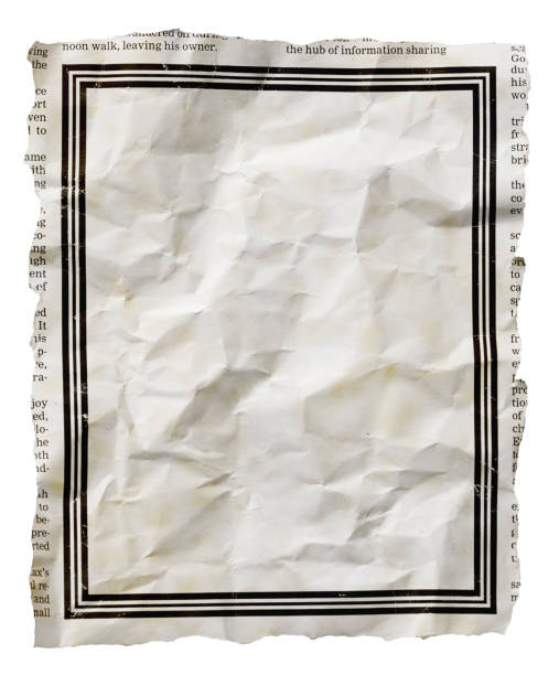 istock Crumpled newspaper clipping with blank space for your copy 2176469486