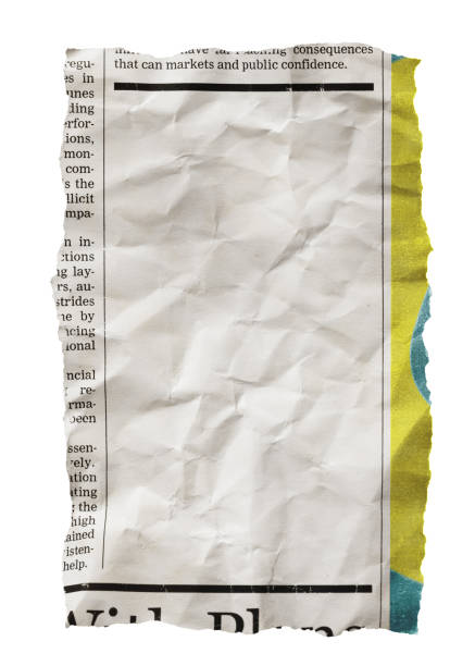 istock Crumpled newspaper clipping with blank space for your copy 2176469821