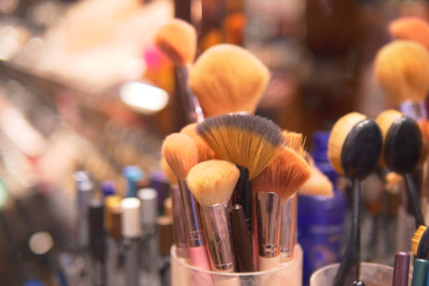 istock Makeup brush set at beauty store, 2176474657
