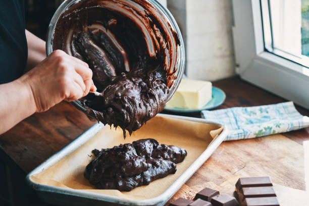 istock Preparing Chocolate Brownie in Domestic Kitchen 2176482908