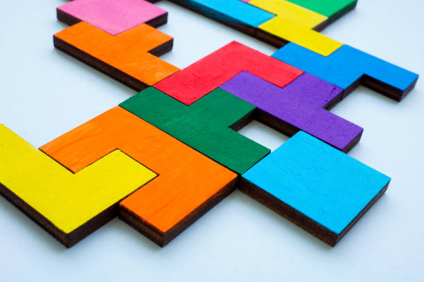 istock Abstract background made of logic puzzle pieces. 2176483034