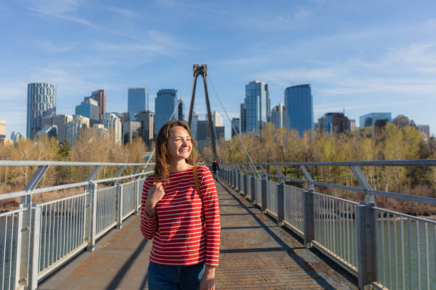 istock Woman exploring Calgary city in springtime 2176484024