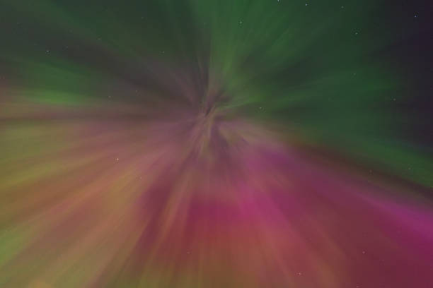 istock Purple Aurora Borealis on night sky 2176484508