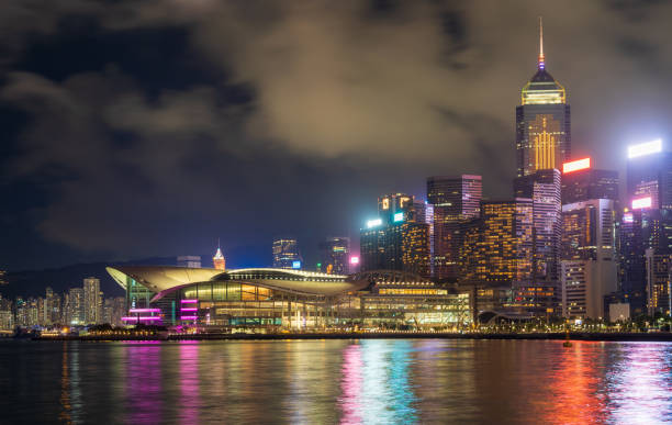 Victoria Harbour night view, Hong Kong landmark
