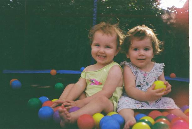 istock Twin sisters in trampoline 2176494291