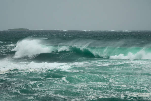 The huge splashing wave of a stormy sea. Lewis and Harris, Outer Hebrides, Scotland