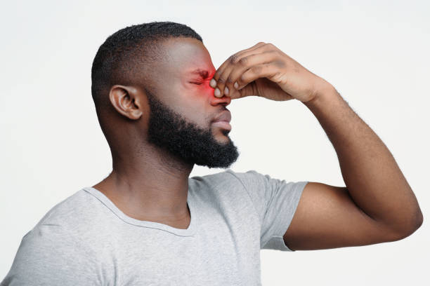 istock Overworked black guy suffering from eye pain 2176511902