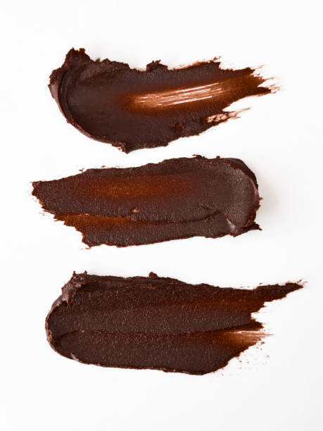 istock Rich chocolate spread strokes on white background for culinary and artistic concepts 2176519206