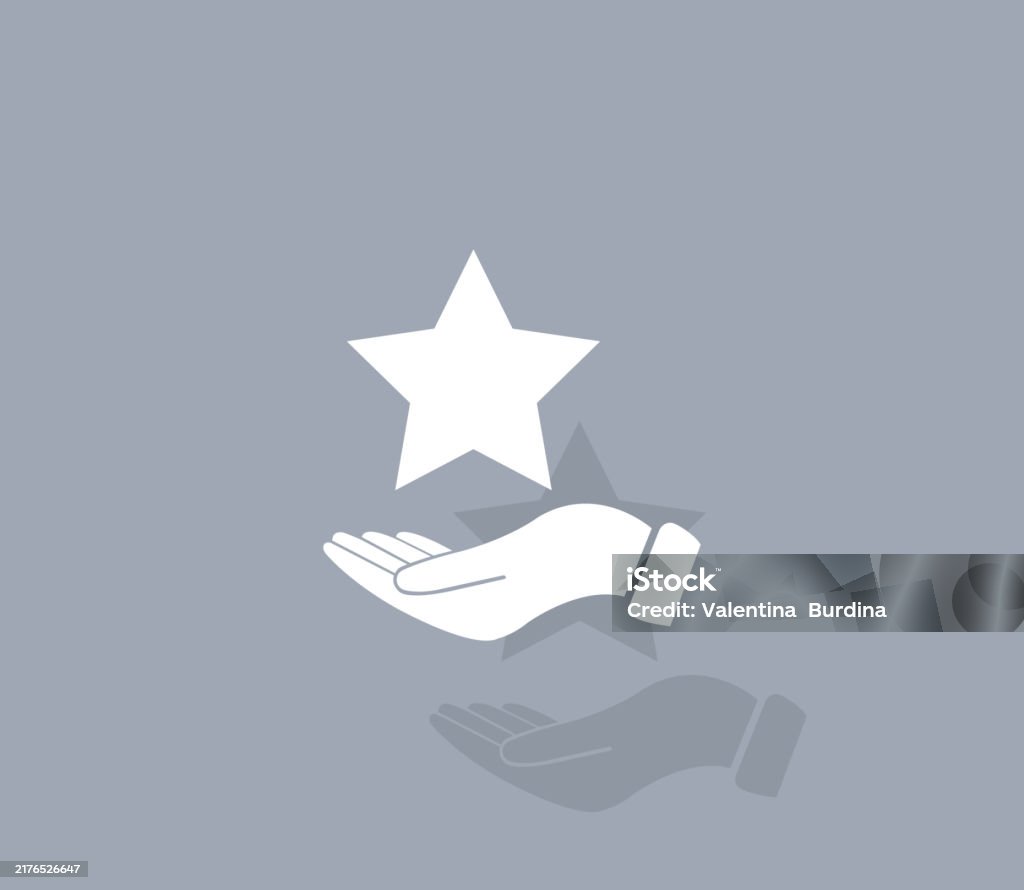 Hand Star Vector Image Hand And Star Vector Stock Illustration - Download Image Now ...