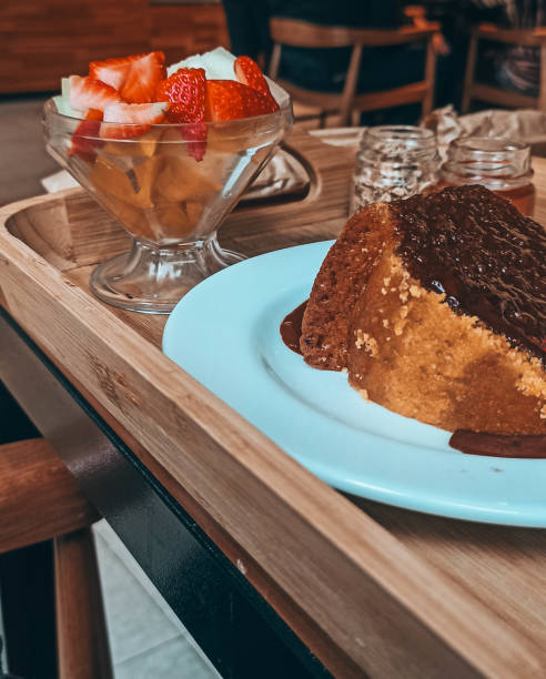 istock Slice of a Brazilian carrot cake 2176528176
